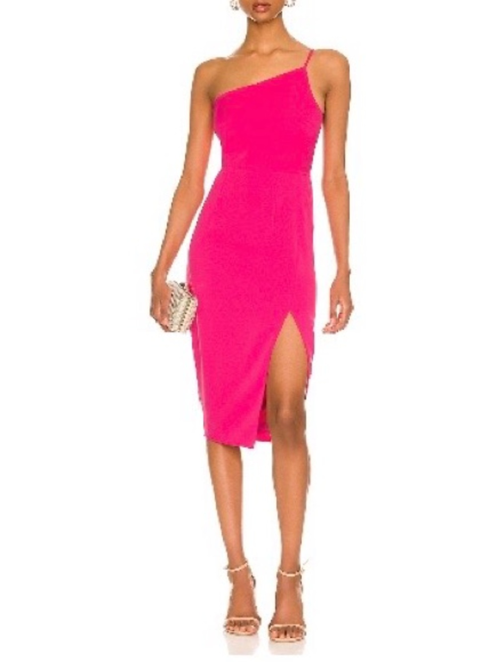 Lovers + Friends Hot Pink Lazo Midi Dress  size small